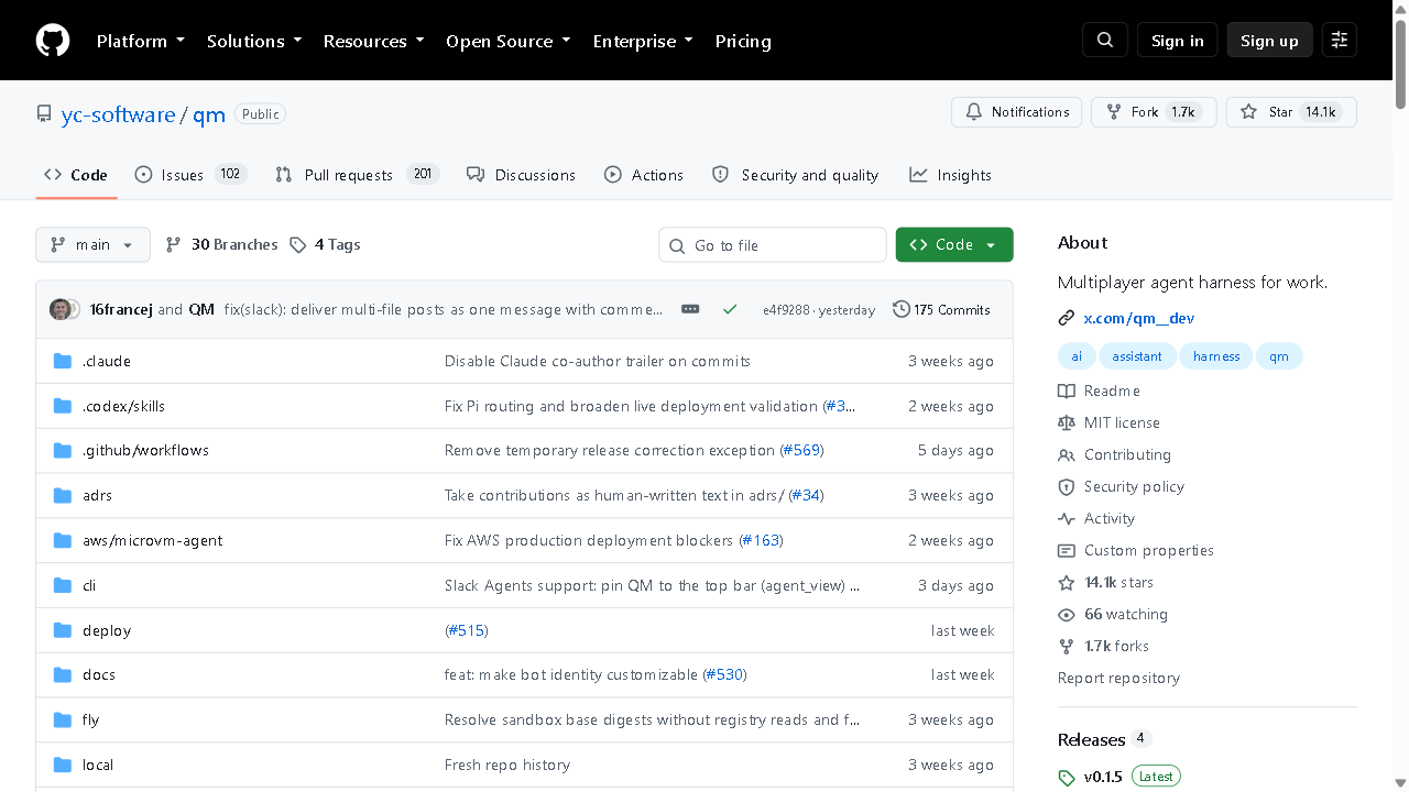 QM GitHub 首页